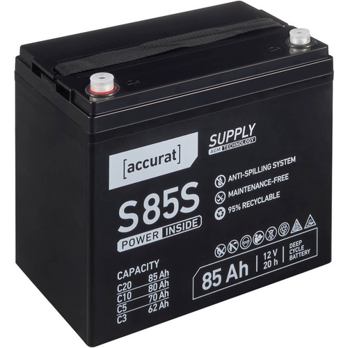 Batteria solare agm 12v - agm, 85ah